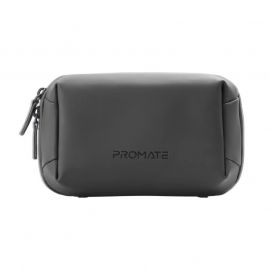 Promate Velvena Tech Organizer Pouch Compact Lightweight PU Zippered Pouch for Gadgets