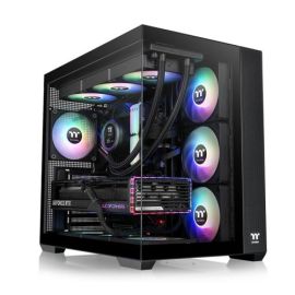 Thermaltake View 380 TG ARGB Mid‑Tower Case – Dual‑Chamber, Dual Tempered‑Glass, 4×120 mm ARGB Fans, Hidden‑Connector Support