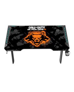 مكتب ألعاب Call of Duty Black Ops 6 "Hawksbill" RGB - لوحة ماوس كاملة السطح، إضاءة RGB متدفقة للحواف، خطاف سماعة رأس، حامل أكواب - BLACK OPS 6-HAWKSBILL