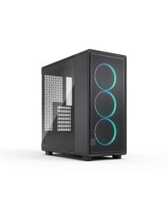 هيكل Fractal Design Epoch Black TG RGB Light Tint Mid Tower - هيكل ألعاب ATX فاخر، زجاج مقسّى، مراوح ARGB، تصميم تدفق هواء عالي