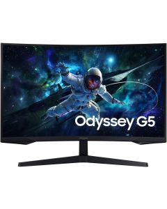 SAMSUNG Odyssey Monitor G5 32 Inch G55C Curved VA Display QHD 2560 x 1440 Refresh Rate 165Hz Response Time 1ms AMD FreeSync Technology VA Display HDMI Black 