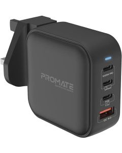 Promate 100W Power Delivery GaNFast Charger with Quick Charge 3.0