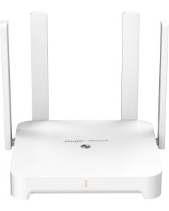 جهاز توجيه شبكي (Mesh Router) من Ruijie Reyee طراز RG‑EW1800GX PRO يدعم WiFi6، ثنائي النطاق (Dual-Band) بسرعة 1800 Mbps، ويحتوي على 5 منافذ جيجابت، ويدعم شبكة Reyee Mesh