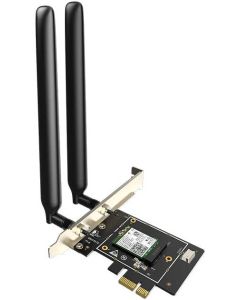 Tenda E33 AX5400 Tri-Band WiFi 6E + Bluetooth 5.2 PCI-Express Adapter (2.4 GHz/5 GHz/6 GHz) Up to 5400 Mbps High-Speed