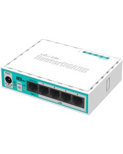 جهاز توجيه إيثرنت سريع MikroTik RB750r2 hEX lite بخمسة منافذ، ووحدة معالجة مركزية بسرعة 850 ميجاهرتز، ودعم PoE‑IN