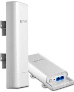 نقطة وصول خارجية Tenda O3 بتردد 2.4 جيجاهرتز وسرعة 150 ميجابت في الثانية، مقاومة للماء IP64، هوائي 12 ديسيبل، مدعوم بتقنية PoE، جهاز CPE لاسلكي طويل المدى
