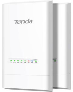 جهاز Tenda OS3 اللاسلكي الخارجي CPE - هوائي 5 جيجاهرتز 12 ديسيبل، مقاوم للماء IP65، رابط PtP بمدى 5 كم+، مزود بخاصية PoE السلبي