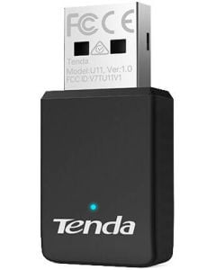 Tenda U11 AX900 Wi-Fi 6 Dual-Band USB 2.0 Wireless Adapter (2.4 GHz 286 Mbps / 5 GHz 600 Mbps) Driver‐Free Installation