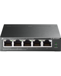 TP-Link TL-SG105MPE 5-Port Gigabit Easy Smart Switch with 4 × PoE+ (120 W Budget) Fanless Desktop/Wall-Mount