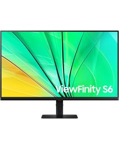 شاشة سامسونج S6 S60D QHD مقاس 27 بوصة من ViewFinity IPS Display 2560 × 1440 بمعدل تحديث 100 هرتز ووقت استجابة 5 مللي ثانية، خالية من الوميض، وضع حماية العين، أسود