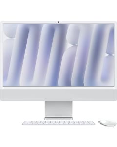 Apple iMac Desktop 24 inch 4.5K Retina Nano-Textured Display Apple M4 Chip 10-Core CPU 10-Core GPU 16GB RAM 256GB SSD Storage English Keyboard Silver