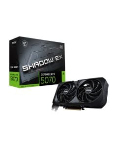 MSI GeForce RTX 5070 12G SHADOW 2X OC – 12 GB GDDR7 192-bit PCIe Gen5 Graphics Card, Dual-Fan SHADOW Cooling, Factory Overclock, DLSS 4 & Ray Tracing