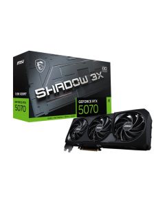 MSI GeForce RTX 5070 12G SHADOW 3X OC, 12 GB GDDR7 192-bit PCIe Gen5 Graphics Card, Triple-Fan SHADOW Cooling, Factory Overclock, DLSS 4 & Ray Tracing