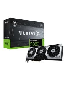 MSI GeForce RTX 5080 16G VENTUS 3X OC PLUS – 16 GB GDDR7 256-bit PCIe Gen5 Graphics Card, Triple-Fan VENTUS Cooling, DLSS 4 & Ray Tracing, DisplayPort 2.1b + HDMI 2.1b