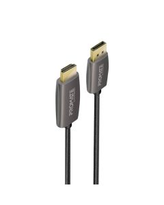 كابل بروميت برولينك-DP200 من منفذ DisplayPort إلى HDMI بطول مترين - دقة 4K بمعدل 60 هرتز، 18 جيجابت في الثانية، مضفر من النايلون المقوى، عمر افتراضي يصل إلى 10,000 ثنية، جاهز للتوصيل والتشغيل - أسود