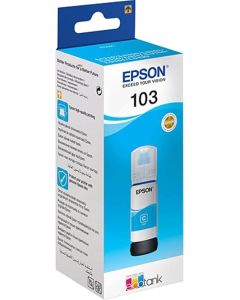 زجاجة حبر أزرق (Cyan) من إبسون 103 EcoTank (C13T00S24A) – متوافقة مع طابعات EcoTank L3110، L3111، L3116، L3150، L3156، L3160، L5190، L1110