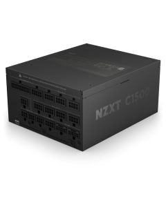 NZXT C1500 1500W 80+ Platinum Fully Modular ATX 3.1 Power Supply – Dual PCIe 5.1 16-Pin 12VHPWR, Magnetic Levitation Fan, 140mm Size, 125 CFM Airflow, Black