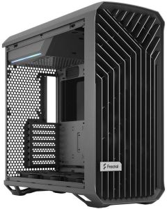 صندوق حاسوب متوسط الحجم Fractal Design Torrent بزجاج مقوّى بتعتيم خفيف – رمادي