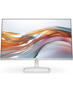 شاشة إتش بي سلسلة 5 524SW مقاس 24 بوصة FHD IPS بدقة 1920 × 1080 ومعدل تحديث 100 هرتز ووقت استجابة 5 مللي ثانية وحافة دقيقة ثلاثية الجوانب باللون الأبيض/الفضي
