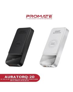Promate Ultra Slim 15W Wireless Charging Power Bank with 20Watt PD & QC3.0