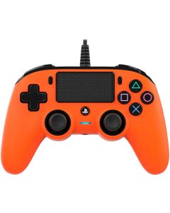 Nacon وحدة تحكم مضيئة سلكية مدمجة لجهاز بلايستيشن 4 (PS4) – برتقالي