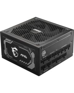 MSI MAG A1000GL PCIE5 1000W 80 PLUS Gold Modular Power Supply  ATX 3.1 ready 135 mm fluid dynamic bearing fan - Black 