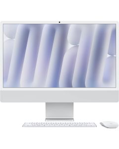 Apple iMac 24 inch 4.5K Retina Standard Display Apple M4 with 10-Core CPU 10-Core GPU 16GB RAM 256GB SSD Storage English Keyboard Silver