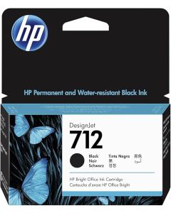 HP 712 38-ml Black DesignJet Ink Cartridge 3ED70A
