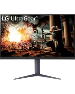 إل جي شاشة ألعاب UltraGear 32GS75Q مقاس 32 بوصة QHD IPS بدقة 2560 × 1440 ومعدل تحديث 180 هرتز ووقت استجابة 1 مللي ثانية ومتوافقة مع NVIDIA G-SYNC وAMD FreeSync، لون أسود