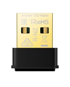 محول واي فاي USB ثنائي النطاق من TP-Link Archer T3U Nano AC1300 بتقنية MU-MIMO، بسرعة تصل إلى 400 ميجابت في الثانية/867 ميجابت في الثانية (2.4 جيجاهرتز/5 جيجاهرتز)، متوافق مع USB 2.0/3.0
