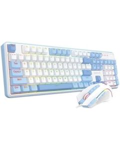 لوحة مفاتيح الألعاب الميكانيكية Redragon S139 RGB + ماوس ألعاب بـ 8 أزرار - 104 مفاتيح قابلة للتبديل السريع، مضادة للتداخل، سلكية عبر USB