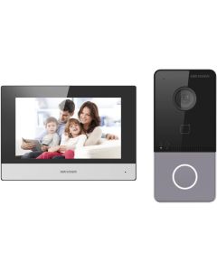 Hikvision DS-KIS603-P Video Intercom Villa Door Station Bundle, 7-inch Colorful Touch Screen (1024 × 600 Resolution), Supports Wireless Network, Standard PoE