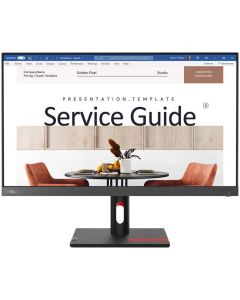 شاشة عرض لينوفو ThinkVision S24i-30 FHD IPS مقاس 24 بوصة بدقة 1920 × 1080 ومعدل تحديث 100 هرتز ووقت استجابة 4 مللي ثانية ودعم ألوان 16.7 مليون، وخاصية مضادة للتوهج، باللون الأسود