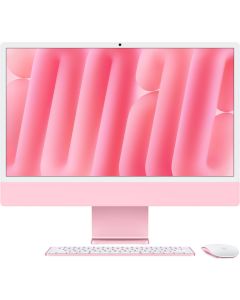 Apple iMac 24 inch 4.5K Retina Standard Display Apple M4 with 10-Core CPU 10-Core GPU 16GB RAM 256GB SSD Storage English Keyboard Pink