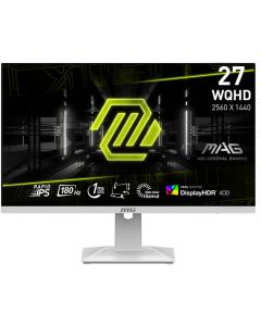 شاشة ألعاب إم إس آي MAG مقاس 27 بوصة 274QRFW WQHD Rapid IPS 2560 × 1440 معدل تحديث 180 هرتز 1 مللي ثانية (GTG) ووقت استجابة AMD FreeSync باللون الأبيض