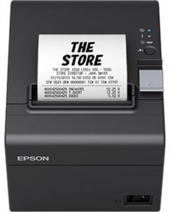 طابعة الإيصالات الحرارية Epson TM-T20III USB + Serial - دقة 203 نقطة في البوصة، ورق 80 مم، قاطع تلقائي