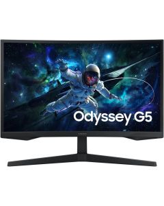 Samsung Curved Gaming Monitor LS27CG552 27 inch QHD VA Display 2,560 x 1,440 165Hz Refresh Rate 1ms Response Time 1000R Curvature, AMD FreeSync Technology Black 
