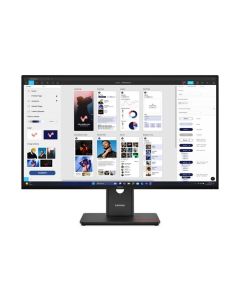 شاشة لينوفو ثينك فيجن T32UD-40 UHD IPS مقاس 31.5 بوصة، دقة 3840x2160، معدل تحديث 48 هرتز - 60 هرتز، وقت استجابة 4 مللي ثانية، منفذ HDMI واحد، منفذ DP 1.4 أسود