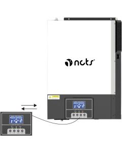 محول طاقة شمسية ذكي NCTS SIN 8KWP يعمل خارج الشبكة - موجة جيبية نقية 8 كيلو واط، 48 فولت تيار مستمر، مدخل MPPT 120-450 فولت تيار مستمر، مراقبة واي فاي، شاشة LCD، توصيل متوازي حتى 6 وحدات، تصميم مضاد للغبار