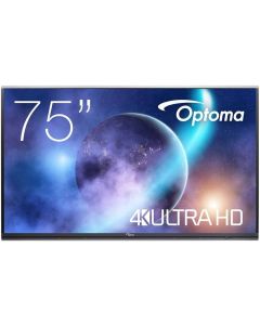 Optoma 5752RK 75 inch Interactive Display Creative Touch 5-Series Ultra HD 4K Response time 6ms 4GB RAM,32GB 2x 20W Speakers Free VESA Mount USB-C VGA HDMI BLACK  