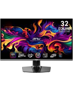 MSI MPG Gaming Monitor 32 inch 321URX 4K UHD QD-OLED Display 3840 x 2160 240Hz Refresh Rate 0.03ms Response Time AMD FreeSync Premium Pro Technology Display HDR 400 Black 