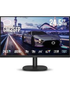 شاشة الألعاب كولر ماسترGM25FP مقاس 24.5 بوصة FHD IPS 1920x1080 معدل تحديث 180 هرتز وقت استجابة 1 مللي ثانية تقنية المزامنة التكيفية HDMI 2.0 أسود