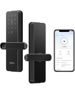 قفل باب ذكي IMOU K1S-W بلوحة مفاتيح وتحكم بالتطبيق، 5 في 1 دخول بدون مفتاح متوافق مع أليكسا، مقاوم للماء، لأمن المنزل والشقق