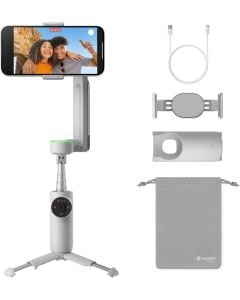 Insta360 Flow Pro - AI-Powered Gimbal Stabilizer for Smartphone Apple DockKit Enabled 360º Infinite Pan Tracking, 3-Axis Stabilization, Built-in Tripod Portable & Foldable AI Tracking