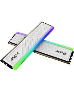 مجموعة ذاكرة XPG Spectrix D35 RGB DDR4 سعة 16 جيجابايت (2×8 جيجابايت) 3200 ميجاهرتز CL16 ثنائية القناة - مشتت حراري أبيض منخفض الارتفاع، Intel XMP 2.0