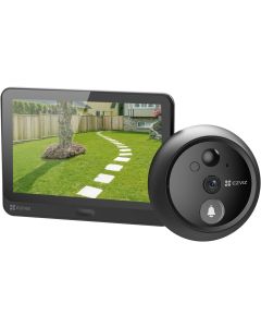 كاميرا EZVIZ HP4 لمراقبة الباب بتقنية 1080p بدون أسلاك مع جرس مدمج وشاشة ملونة بحجم 4.3 بوصة