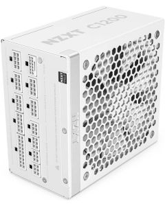 NZXT C1200 White 1200W ATX 3.1 Power Supply – 80 Plus Gold, Fully Modular, 135 mm FDB Fan, 12V-2×6 PCIe Connector, RTX-50 Series Ready