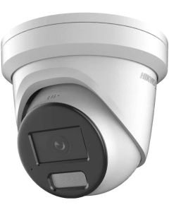 Hikvision DS-2CD2347G2-LSU/SL 4MP ColorVu Fixed Turret Network Camera with Strobe Light and Audible Warning, 24/7 Colorful Imaging, Human and Vehicle Target Classification, H.265+, Built-in Two-Way Audio, IP67 Water and Dust Resistant, White