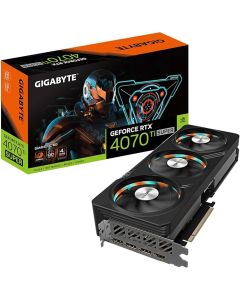 بطاقة معالجة رسومية Gigabyte NVIDIA GeForce RTX 4070 Ti SUPER Gaming OC 16GB GDDR6X Ultimate Ada Lovelace مع 8448 نواة CUDA، وتردد 2.655 جيجاهرتز، وتبريد WINDFORCE ثلاثي المراوح، وذاكرة 256 بت، وTDP 285 وات، و3 منافذ DP1.4a/1 منفذ HDMI 2.1، وجاهزة لتقنية 