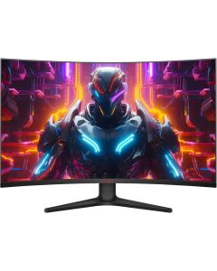 كوروي 32E6QC شاشة منحنية للألعاب مقاس 32 بوصة بدقة QHD وشاشة VA 2560 × 1440 ومعدل تحديث 170 هرتز ووقت استجابة 1 مللي ثانية وتقنية AdaptiveSync وانحناء 1500R باللون الأسود